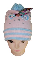 Dívčí čepice GÁBININ KOUZELNÝ DOMEK zimní růžovomodrá, růžová, velikost: 52