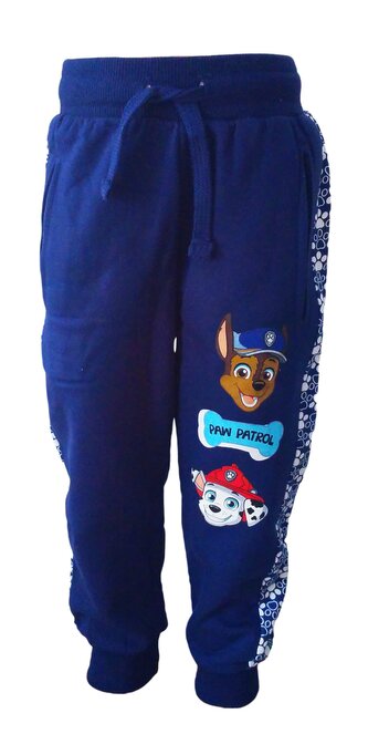 Chlapecké tepláky TLAPKOVÁ PATROLA lampas s tlapkami modré, velikost: 104