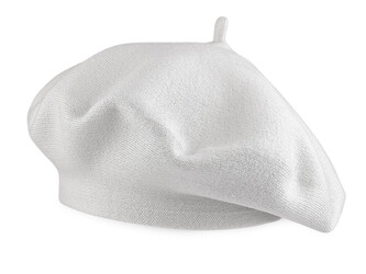 Dámský pletený baret - 1 ks - 11 bílá mléčná