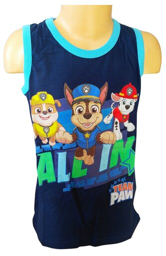 Chlapecké letní tílko TLAPKOVÁ PATROLA hlavní trojka modré, velikost: 122
