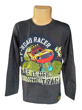 Chlapecké tričko BLAZE dlouhý rukáv šedé, velikost: 98