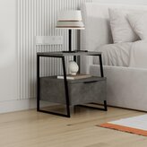 Noční stolek Houseland Pal retro šedý