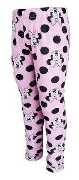 Dívčí legíny MINNIE s černými puntíky růžové, velikost: 128
