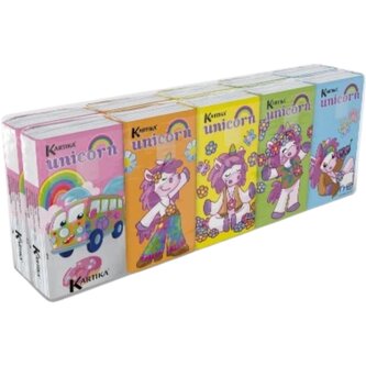 Kapesníky s potiskem Unicorn 3 vrstvé, folie 10 ks