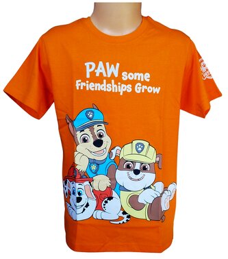 Chlapecké tričko TLAPKOVÁ PATROLA frienships grow krátký rukáv oranžové, velikost: 98