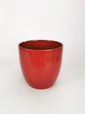 Keramický květináč Basel lesklý 19 cm vínový, 2. jakost