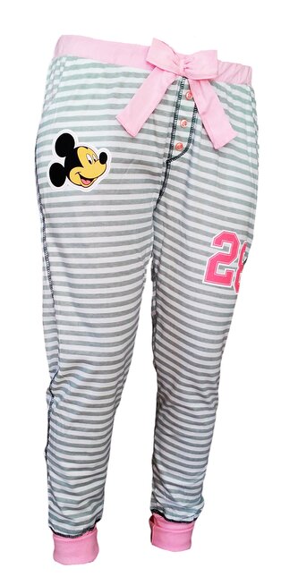 Tepláky MINNIE s šedými proužky dámské, bílošedá, velikost: s