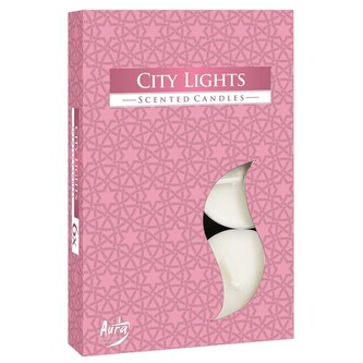 Svíčka čajová - parfém 6 ks, City lights, doprodej