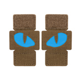 Nášivka M-Tac Tiger Eyes Laser Cut 2 ks - coyote-modrá