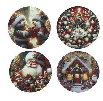 Tác/talíř na cukroví CHRISTMAS set 4ks z PP 40cm BRANDANI