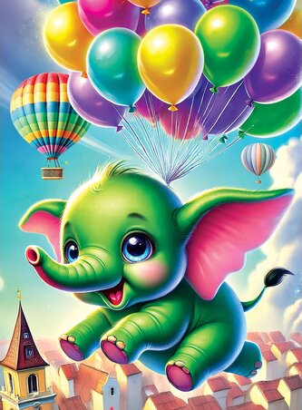 WOODEN CITY Dřevěné puzzle Sloní dobrodružství 40 dílků