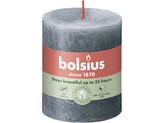 Bolsius Rustic Shine Válec 68×80 mm – Slate Blue (modrá)