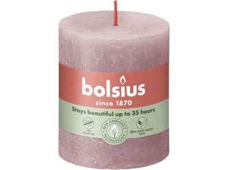Bolsius Rustic Shine Válec 68×80 mm – Ash Rose (růžová)