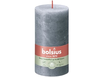 Bolsius Rustic Shine Válec 68×130 mm – Slate Blue (modrá)
