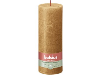Bolsius Rustic Shine Válec 68×190 mm – Spice Brown (hnědá)