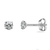 ZB8341-25 Stříbrné náušnice na puzetu - zirkony 2,5 mm