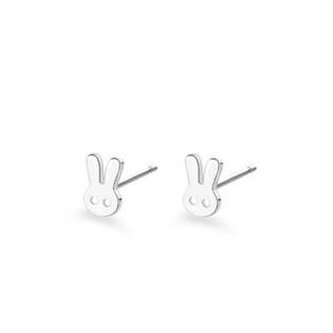 DN-0015 Dětské stříbrné náušnice zajíčci - zvířátka