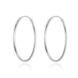 NB-3527-12 Stříbrné dámské náušnice kruhy 12 mm