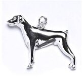 CS3116 Stříbrný přívěšek pes dobrman - zvířátka