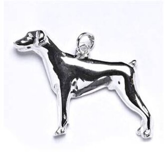 CS3116 Stříbrný přívěšek pes dobrman - zvířátka
