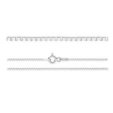 NB-7027-55 Stříbrný řetízek čtvercový, tl. 0,8 mm