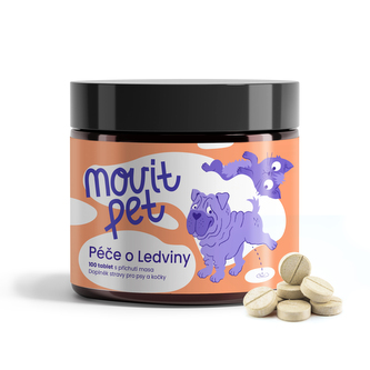 MOVit PET Péče o Ledviny, 100 tablet s příchutí masa