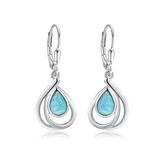 NB-3855 Stříbrné náušnice s larimarem