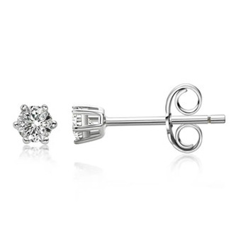 MN131 Stříbrné náušnice s moissanity 3mm