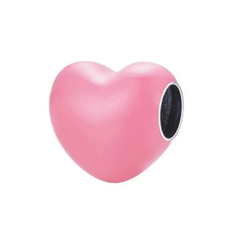 B0581 Stříbrný přívěšek korálek na náramek - srdce