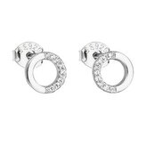 EG2592 Stříbrné náušnice kolečka se zirkony