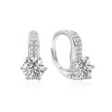 NB-3810 Stříbrné náušnice dekorované zirkony