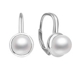 NB-3059 Stříbrné perlové náušnice
