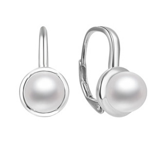 NB-3059 Stříbrné perlové náušnice