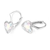 NB-0202-AB Stříbrné náušnice se srdcem Crystals from Swarovski® AB