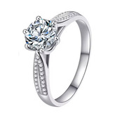 MN516-58 Stříbrný zásnubní prsten MOISSANIT