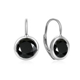 NB-3943-K Stříbrné náušnice s černými zirkony