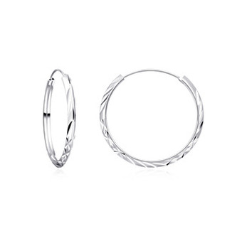 NB-3113-30 Stříbrné náušnice kruhy 30 mm