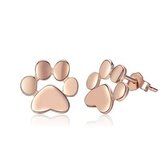 NB-3271-RD Zlacené stříbrné náušnice - psí tlapky