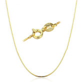 NB-7009-40 Zlacený stříbrný řetízek - čtverový, délka 40 cm