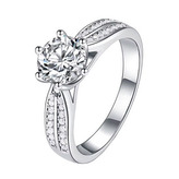 MN518-57 Stříbrný zásnubní prsten MOISSANIT