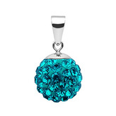 NBS002-BZ Stříbrný přívěšek s krystaly Crystals from Swarovski® Blue Zircon