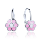 DN-0094 Stříbrné dívčí náušnice kytičky - dětské