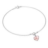 NB-0206-RO Stříbrný náramek se srdíčkem Crystals from Swarovski® Rosaline