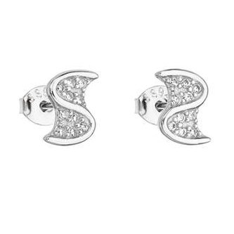 EG2654 Stříbrné náušnice esíčka se zirkony