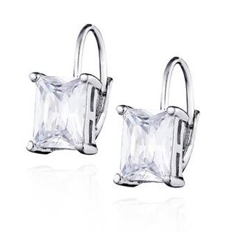 NB-3193 Stříbrné náušnice obdélníky