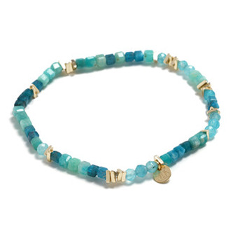 AU0050 Minerální náramek přírodní Amazonit + Jadeit, stříbro AG925