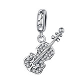 B0488 Stříbrný přívěšek korálek na náramek - hudba