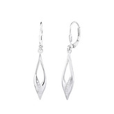 NB-3087 Stříbrné visací náušnice se zirkony