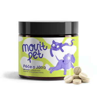 MOVit PET Péče o Játra, 100 tablet s příchutí masa