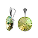 NBP141-LG Stříbrný přívěšek Crystals from Swarovski, Luminous Green